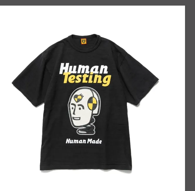 Human Made x AWGE Collaboration A $AP Rocky Robot Printed Bamboo Cotton Cylinder Short Sleeve T-shirt Black White S M L XL