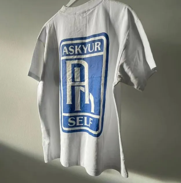 Askyurself Logo Printed Short sleeved T-shirt White S-XL