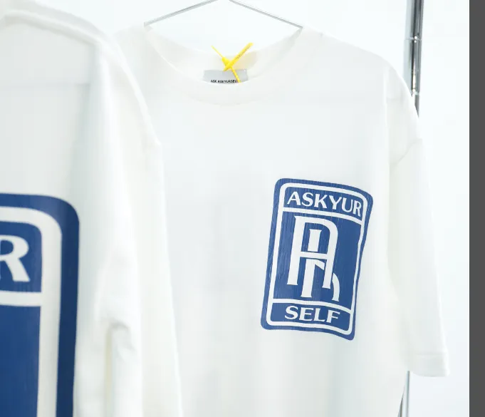 Askyurself Logo Printed Short sleeved T-shirt White S-XL