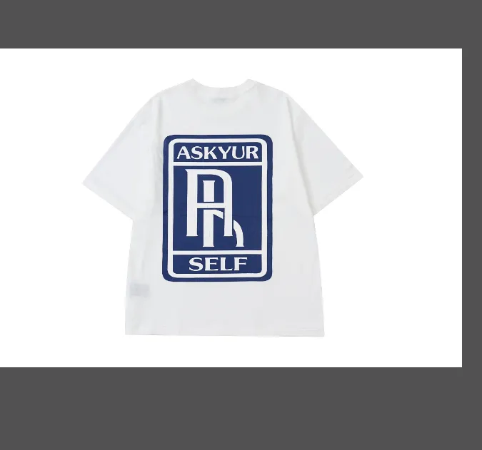 Askyurself Logo Printed Short sleeved T-shirt White S-XL