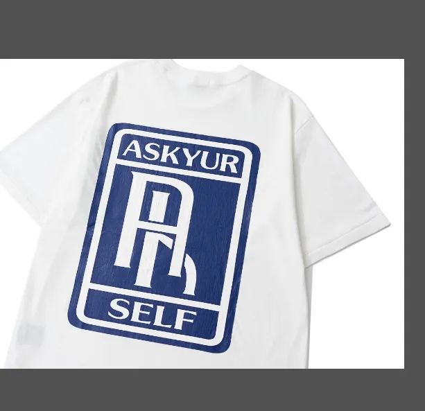 Askyurself Logo Printed Short sleeved T-shirt White S-XL