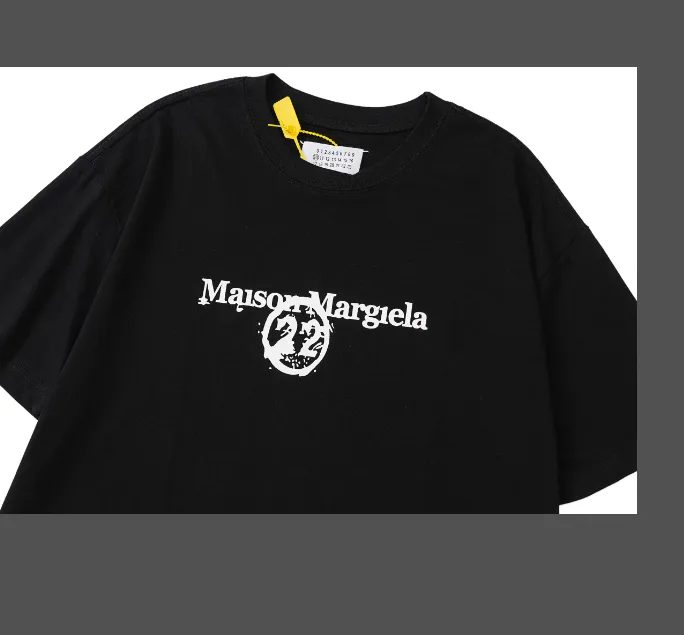 Maison Margiela MM6 Martin Margiela Calendar Printed Short Sleeve T-shirt Apricot Black 46 Size 48 Size 50 Size 52