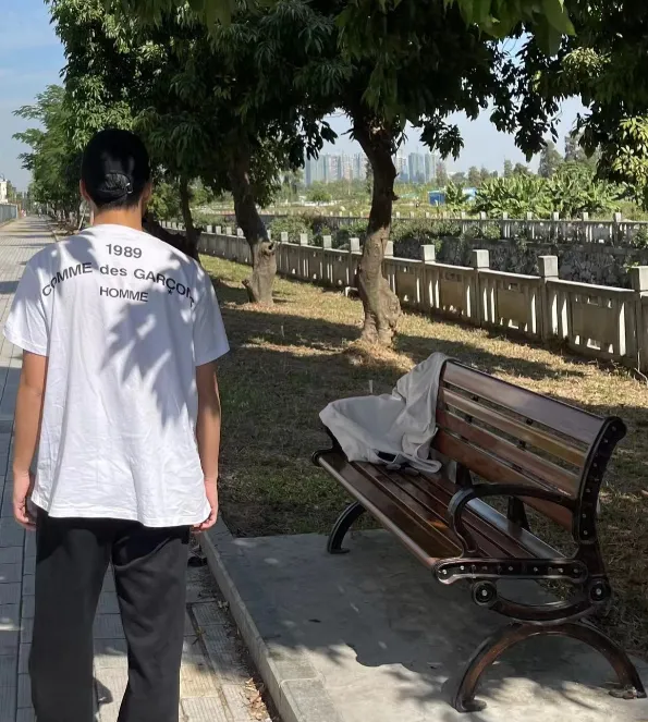 CDG Comme des garcons 1989 HOMME letter logo printed short sleeved T-shirt black and white S-XL