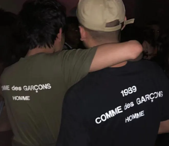 CDG Comme des garcons 1989 HOMME letter logo printed short sleeved T-shirt black and white S-XL