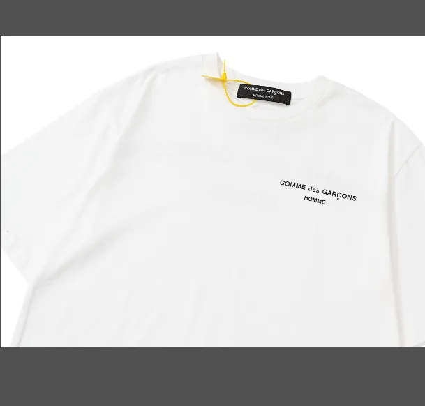 CDG Comme des garcons 1989 HOMME letter logo printed short sleeved T-shirt black and white S-XL