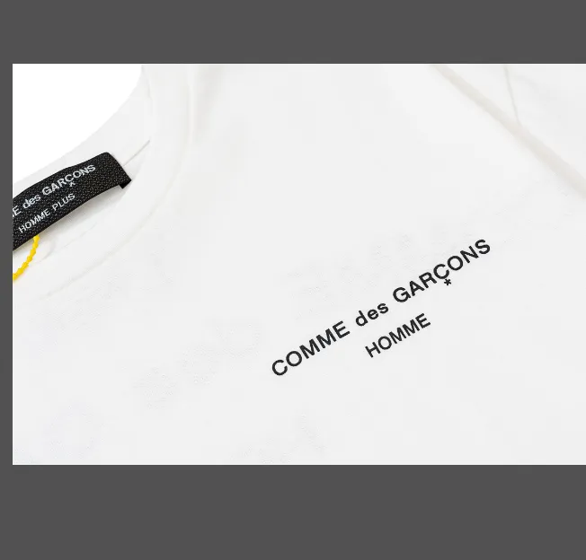 CDG Comme des garcons 1989 HOMME letter logo printed short sleeved T-shirt black and white S-XL