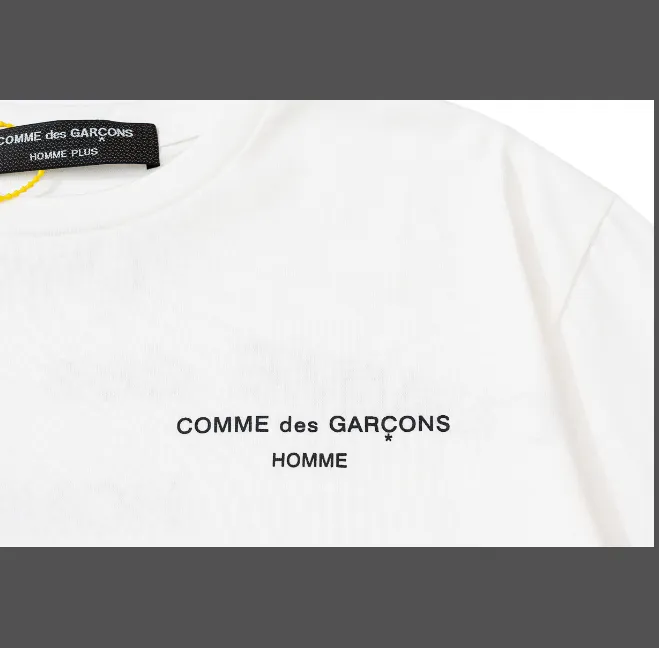 CDG Comme des garcons 1989 HOMME letter logo printed short sleeved T-shirt black and white S-XL