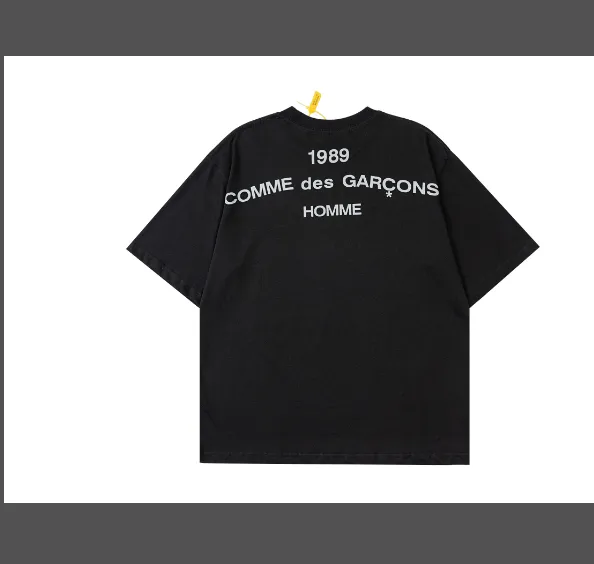 CDG Comme des garcons 1989 HOMME letter logo printed short sleeved T-shirt black and white S-XL