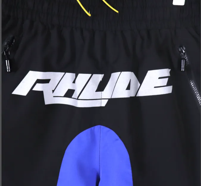 RHUDE Marlboro Two Color Splicing Rapper Same Drawstring Shorts