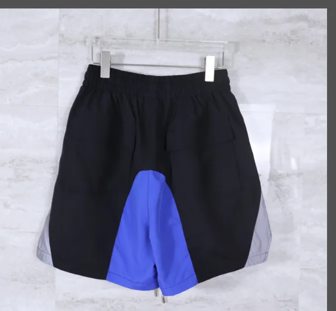 RHUDE Marlboro Two Color Splicing Rapper Same Drawstring Shorts