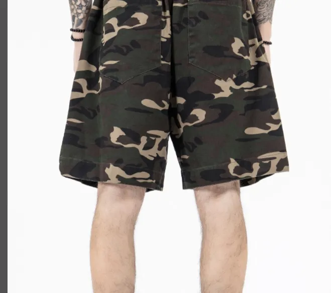 GALLERY Trendy Retro Camo Casual Shorts American High Street Style Shorts