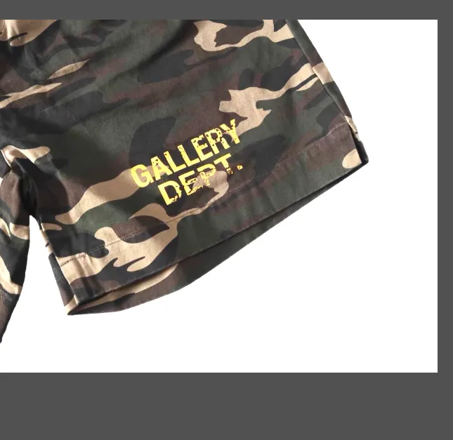 GALLERY Trendy Retro Camo Casual Shorts American High Street Style Shorts