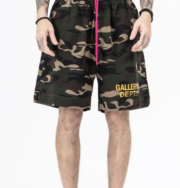 GALLERY Trendy Retro Camo Casual Shorts American High Street Style Shorts