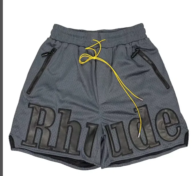 Rhude American retro Marlboro patch embroidered loose mesh shorts