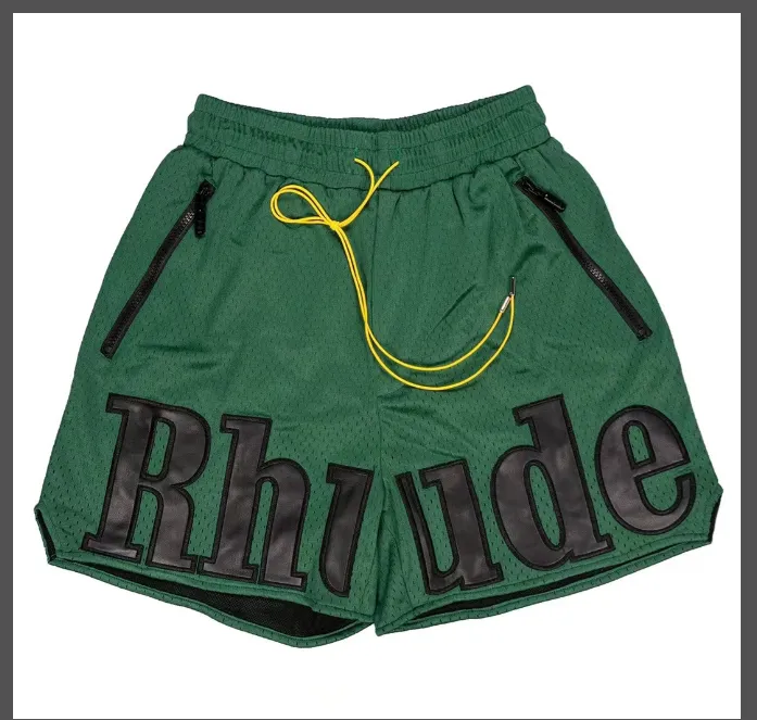 Rhude American retro Marlboro patch embroidered loose mesh shorts