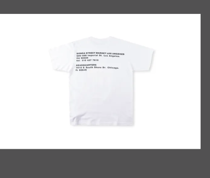 DONDA2 STREET MARKET celebrates Kanye Kanye's parody of DSM short sleeved T-shirt BLADE loose fit