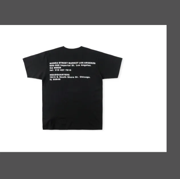 DONDA2 STREET MARKET celebrates Kanye Kanye's parody of DSM short sleeved T-shirt BLADE loose fit