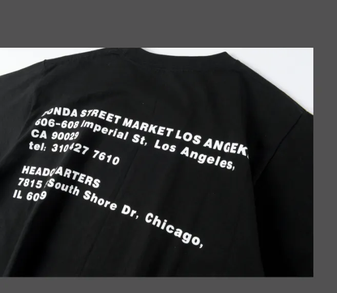 DONDA2 STREET MARKET celebrates Kanye Kanye's parody of DSM short sleeved T-shirt BLADE loose fit