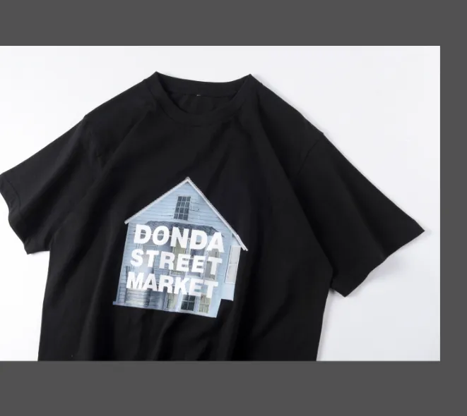 DONDA2 STREET MARKET celebrates Kanye Kanye's parody of DSM short sleeved T-shirt BLADE loose fit