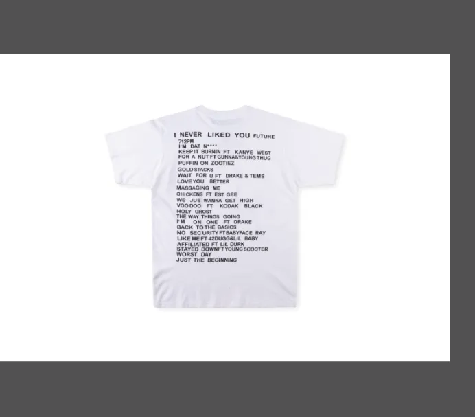 Kanye Philippines Chairman Cooperation CPFM XYZ Futue Tee graffiti style men's and women's pure cotton short sleeved T-shirt