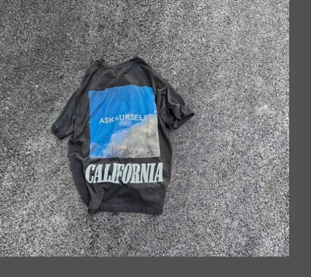 ASKYOURSELF V11 10th Anniversary Limited Edition California Sky Scenery 3m Colorful Reflective Letter Printed High Street Short Sleeve Dark Grey White S M L XL