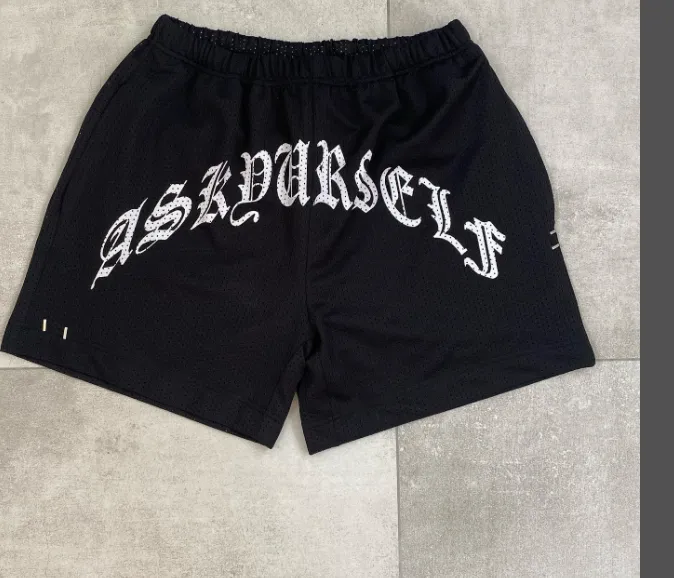 ASKYURSELF 10th Anniversary Special Limited Edition BLACK D0pe Summer Co branded Series Logo Sanskrit Printed High Street Mesh Shorts Black S M L XL