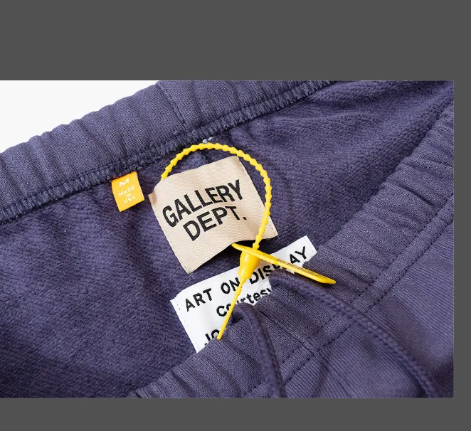 Gallery Dept. Painted Flare Sweat Pant Hand drawn Ink Splashing Splicing Drawstring Pant Purple Orchid S-XL