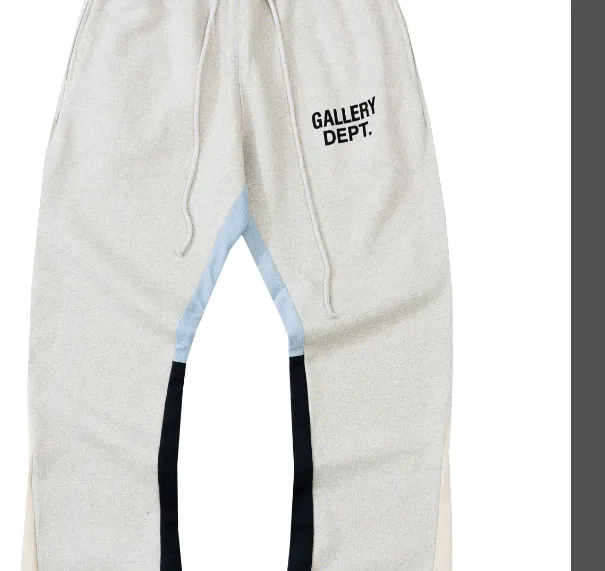 Gallery Dept. Painted Flare Sweat Pant Spliced Drawstring Pants Grey Black Blue S-XL