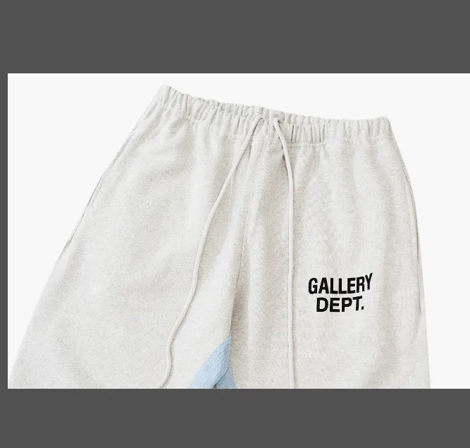 Gallery Dept. Painted Flare Sweat Pant Spliced Drawstring Pants Grey Black Blue S-XL