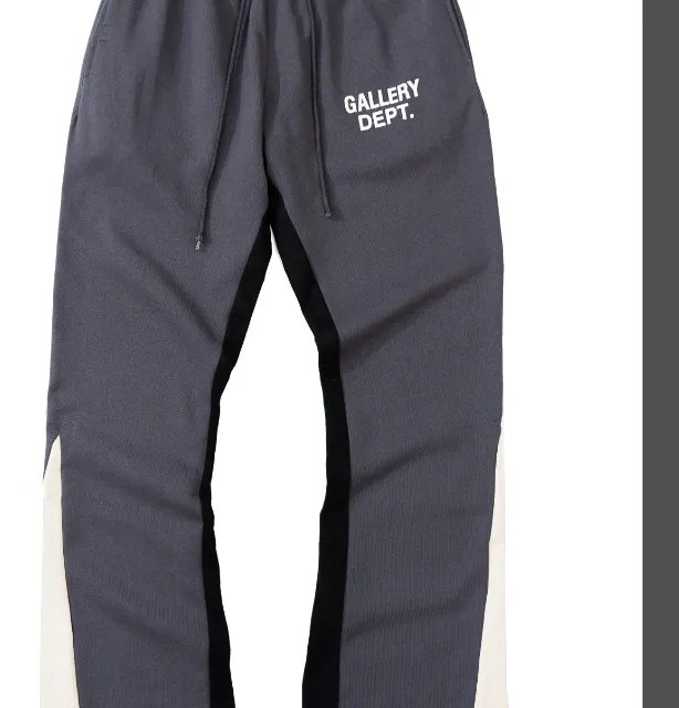 Gallery Dept. Painted Flare Sweat Pant Spliced Drawstring Pants Grey Black Blue S-XL