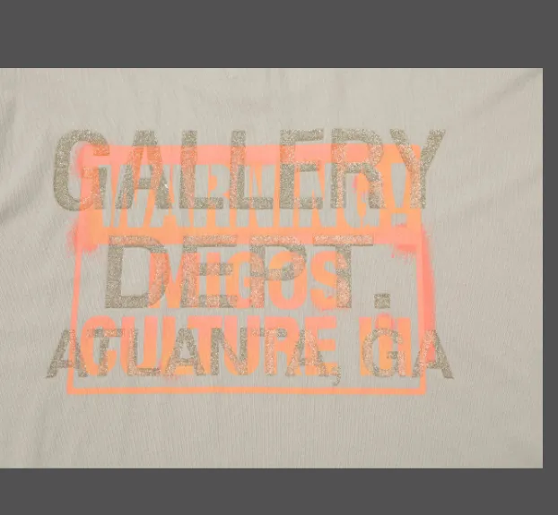 GALLERY DEPT MIGOS limited edition vintage tee, vintage hot stamping, distressed washing, short sleeved t-shirt, washed black, vintage white, S M L XL