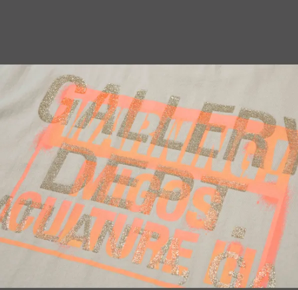 GALLERY DEPT MIGOS limited edition vintage tee, vintage hot stamping, distressed washing, short sleeved t-shirt, washed black, vintage white, S M L XL