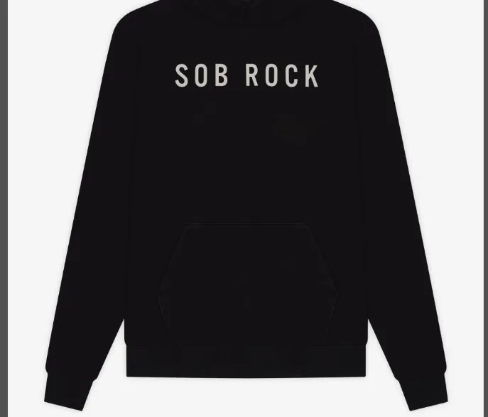 FEAR OF GOD Sob Rock Hoodie Singer Co branded Limited Edition Printed Hoodie Fleece Hoodie Blue Light Black Nai White S-XL