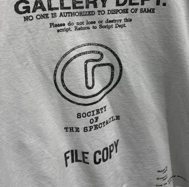 3759 # Gallery Depot. Logo letter printed short sleeved T-shirt white S-XL