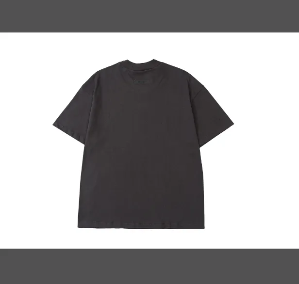 FEAR OF GOD ESSENTIALS Digital 3D Velvet Printed Short Sleeve T-shirt Made of White Carbon Grey S-XL