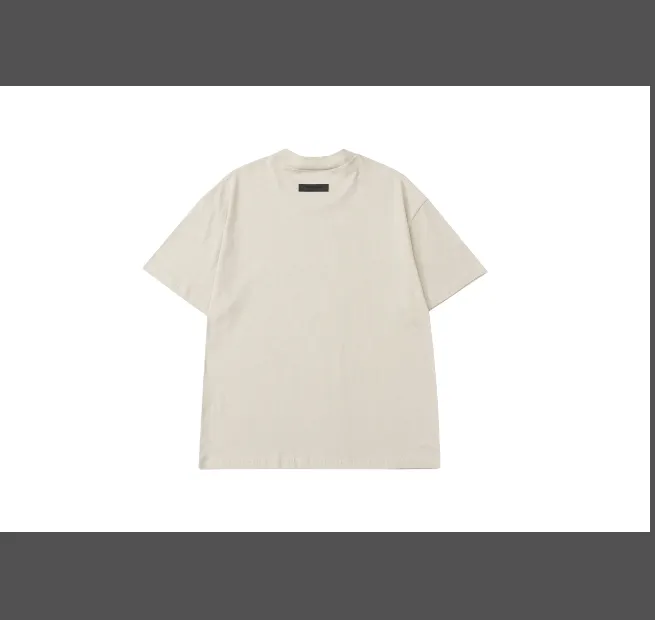 FEAR OF GOD ESSENTIALS Digital 3D Velvet Printed Short Sleeve T-shirt Made of White Carbon Grey S-XL