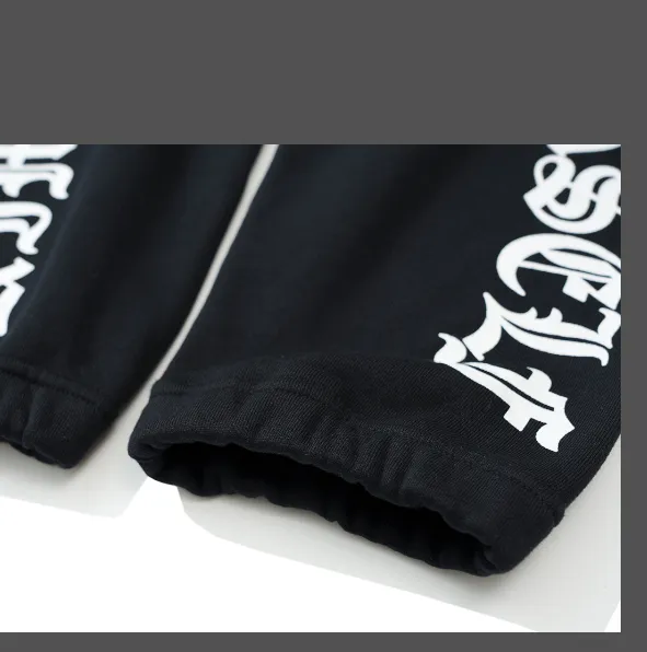 ASK ASKYURSELF KIM DUONG letter logo printed fleece sweatpants black S-XL