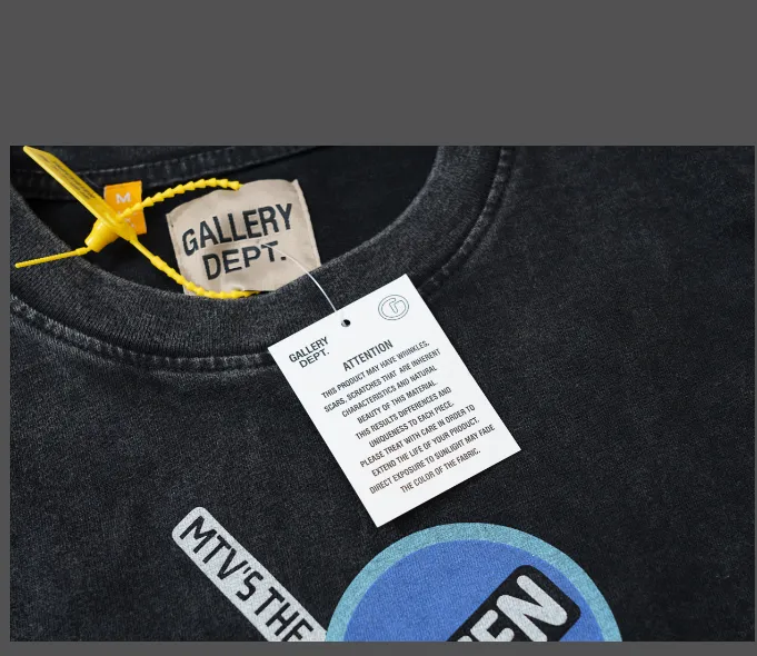 GALLERY DEPT. Alphabet Portrait Printed Short sleeved T-shirt Black S-XL