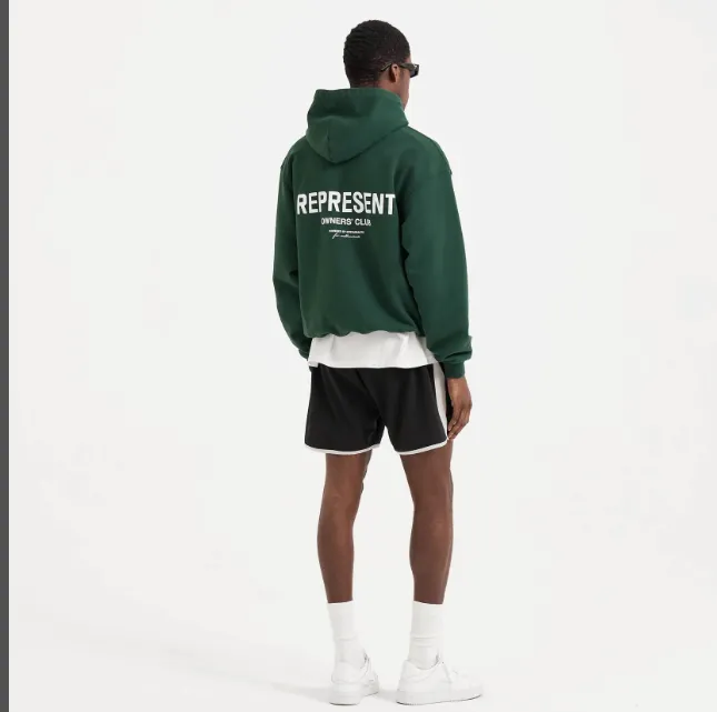 REPRESENT SS22 Summer Limited Edition Splicing Contrast Embroidered English Logo American Retro Casual Sports Brand Shorts Black Green Khaki S M L XL