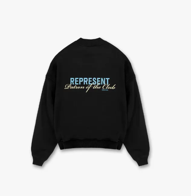 REPRESENT 22 Autumn Winter Slogan Logo Printed Round Neck Hoodie Black Rice Apricot S-XL Size