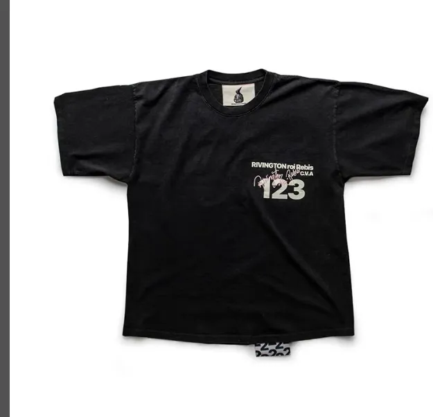 RRR123 LOGO Printed Short sleeved T-shirt Black Size 1, 2, 3