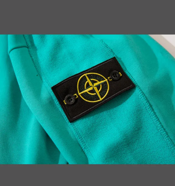 Stone Island (320g pure cotton hoodie) Stone Island functional cuffs loose round neck pullover loop hoodie black light gray dark gray coffee light green lake blue purple M L XL XXL