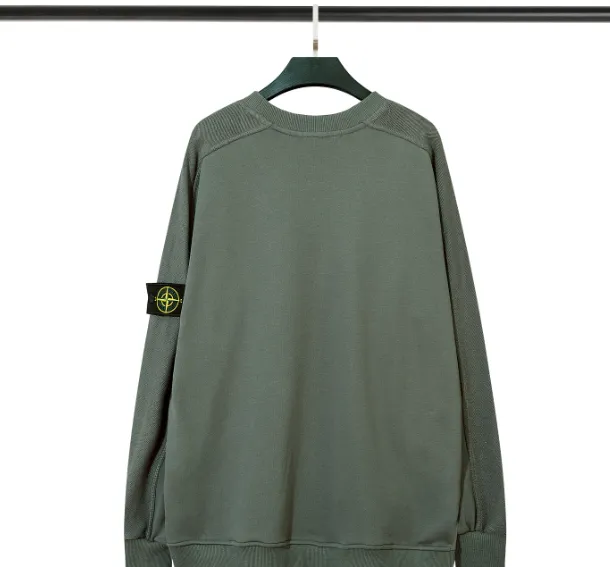 Stone Island (320g pure cotton hoodie) Stone Island functional cuffs loose round neck pullover loop hoodie black light gray dark gray coffee light green lake blue purple M L XL XXL