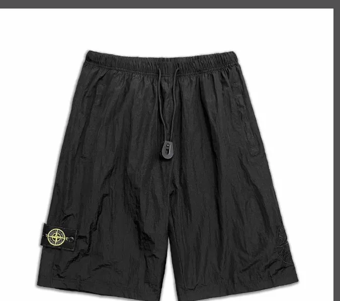 Stone Island 22 Summer Edition Lightweight Metal Folded Nylon Side Compass Embroidered Shorts Color Carbon Black Silver White Mint Green Size: M-XXL