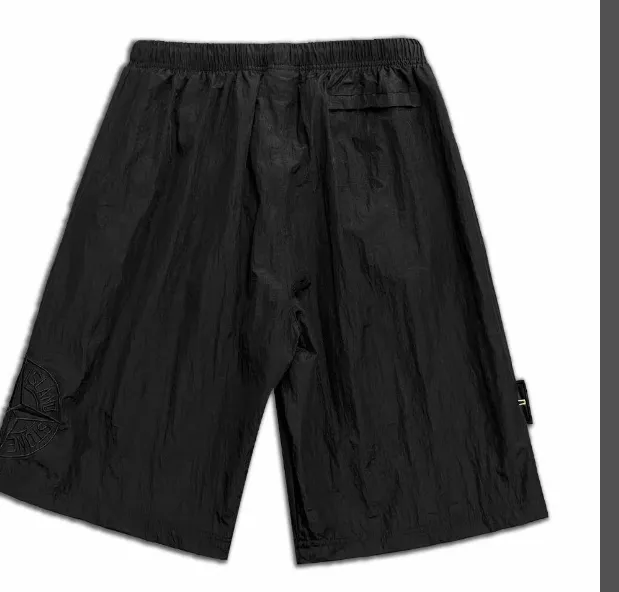 Stone Island 22 Summer Edition Lightweight Metal Folded Nylon Side Compass Embroidered Shorts Color Carbon Black Silver White Mint Green Size: M-XXL