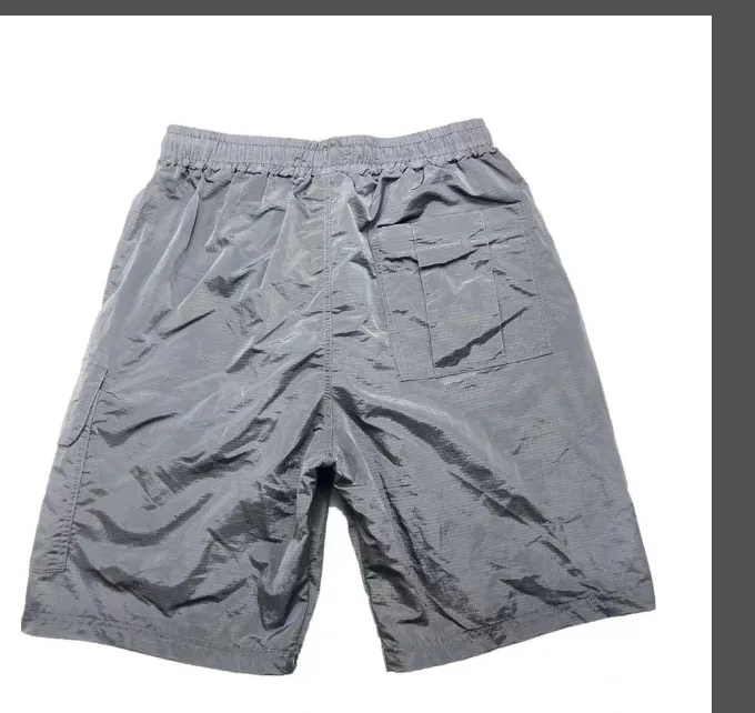 159 Stone Island Classic Ultra Waterproof Nylon Work Shorts, Color: Dark silver grey. size: M-XXL