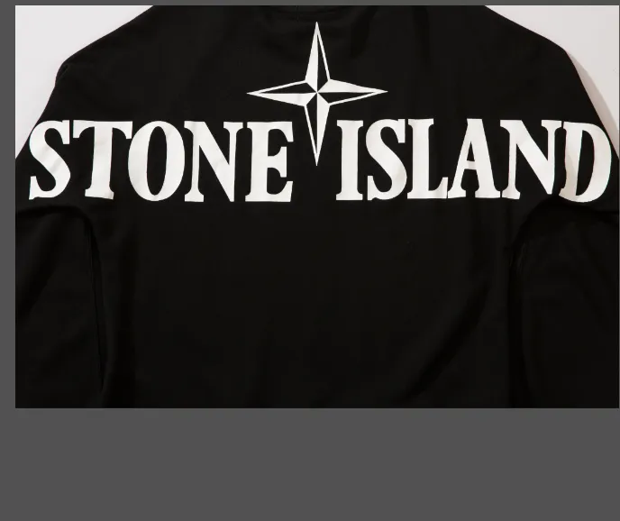 Stone Island (320g pure cotton hoodie) Stone Island autumn and winter new collection, classic logo printed on the back, bat sleeves, loose fit, men's and women's round neck pullover hoodie, black gray, M L XL XXL