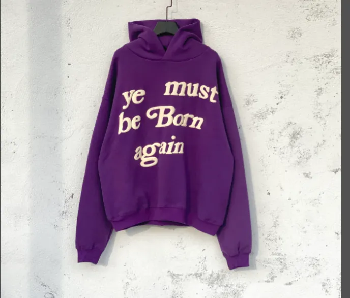 CPFM Ye Must Be Born Again Must Reborn Hoodie Size Purple Dark Blue Dark Green Brown Orange Black Yellow Dark Grey Big Red Blue S M L XL