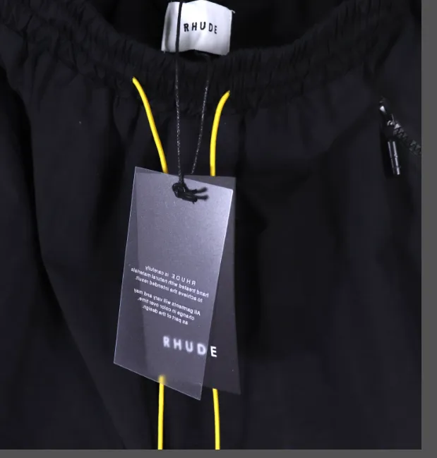 RHUDE new 3M reflective waterproof European and American style drawstring shorts