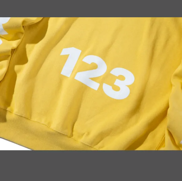 RRR-123 MATTHEW'S HOODIE TIME Laundry Printed Hoodie Yellow Red Size 1 Size 2 Size 3